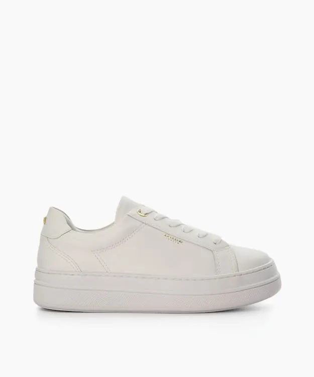 Women Dune London Trainers Branded Chunky Cup Sole Trainers White