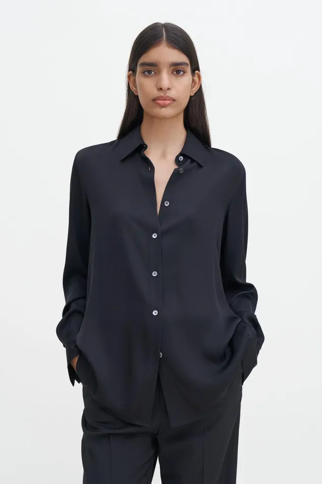 Women Eira Silk Shirt Black Filippa K Shirts and Blouses