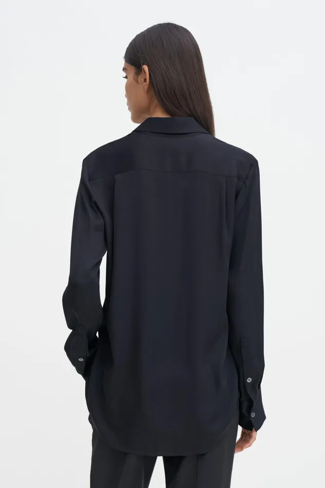Women Eira Silk Shirt Black Filippa K Shirts and Blouses