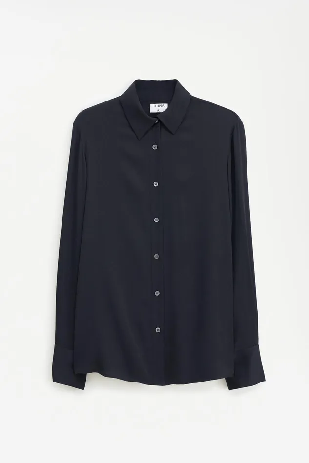 Women Eira Silk Shirt Black Filippa K Shirts and Blouses