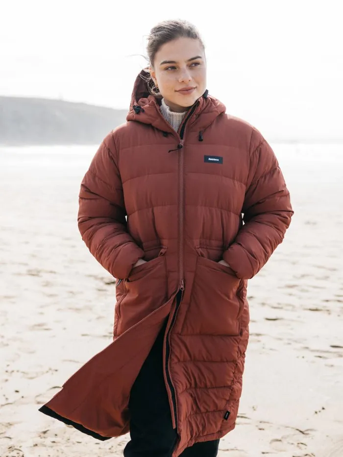 Women Elara Coat Dark Rosewood Finisterre Jackets Coats and Gilets