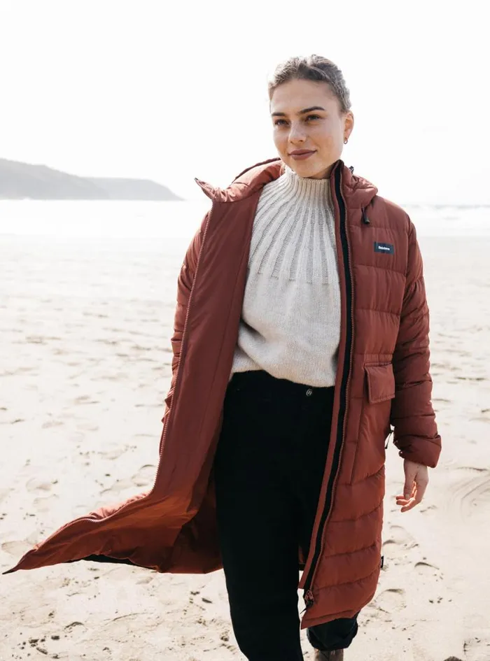 Women Elara Coat Dark Rosewood Finisterre Jackets Coats and Gilets