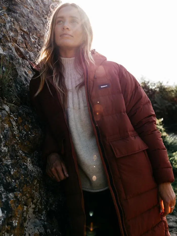 Women Elara Coat Dark Rosewood Finisterre Jackets Coats and Gilets