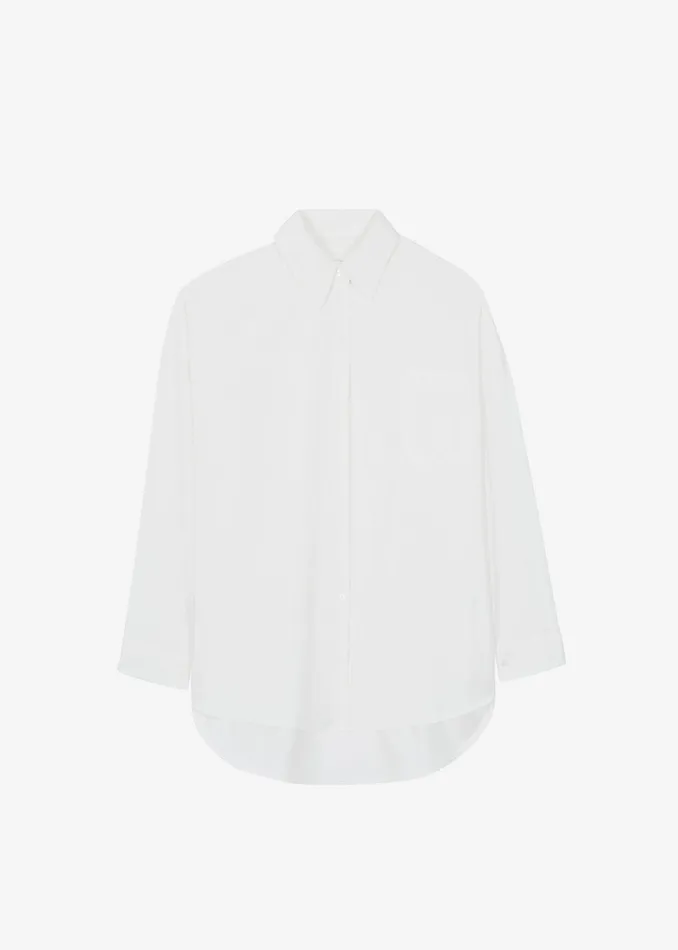 Women Elide Shirt 8211 Optic White The Frankie Shop Tops