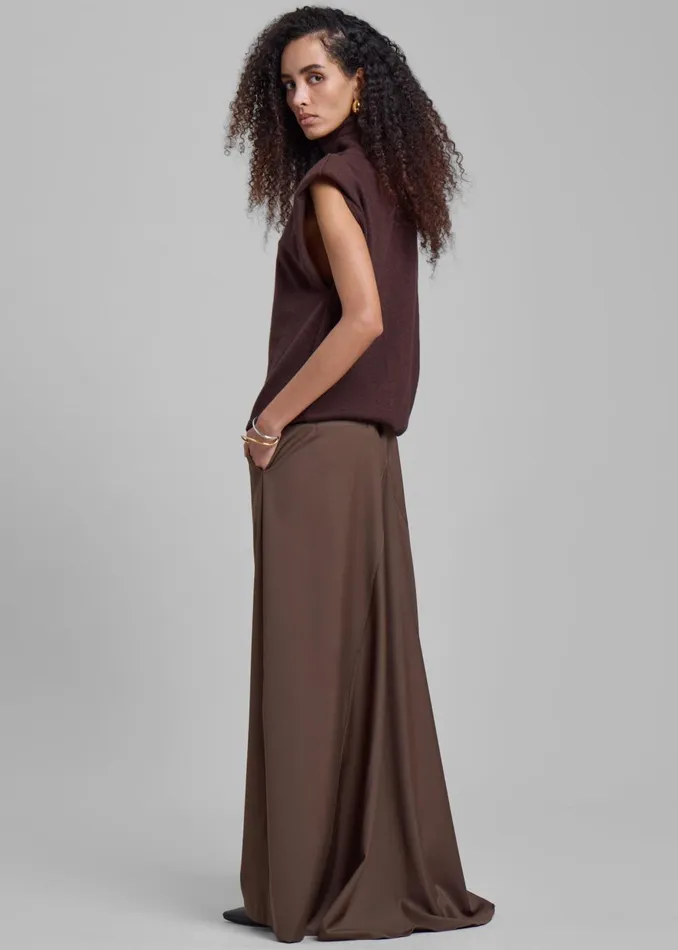 Women Eloise Maxi Skirt 8211 Brown The Frankie Shop Bottoms