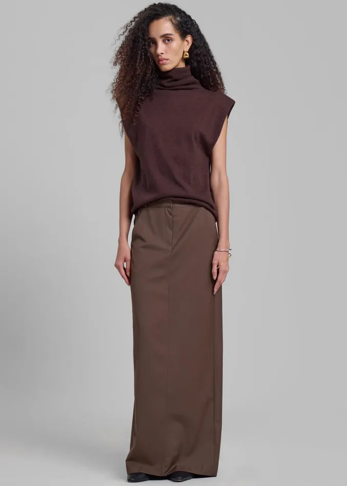 Women Eloise Maxi Skirt 8211 Brown The Frankie Shop Bottoms