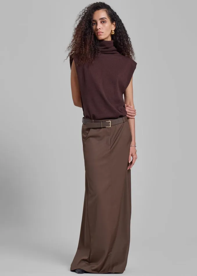Women Eloise Maxi Skirt 8211 Brown The Frankie Shop Bottoms