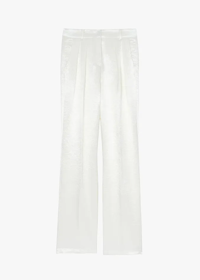 Women Elvira Pleated Trousers 8211 Ivory The Frankie Shop Bottoms