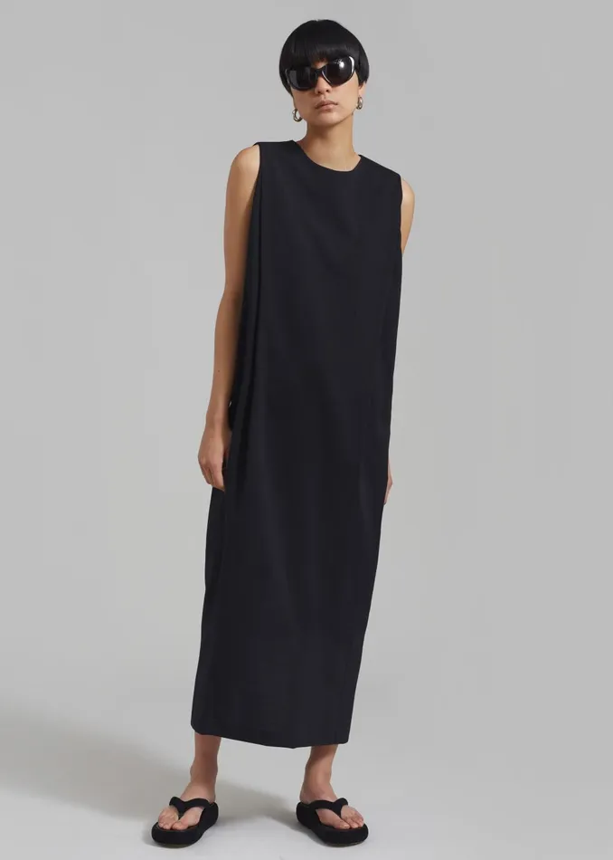 Women Eryn Sleeveless Pintuck Dress 8211 Black The Frankie Shop Dresses