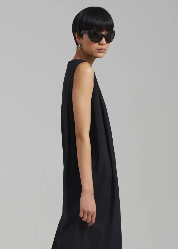 Women Eryn Sleeveless Pintuck Dress 8211 Black The Frankie Shop Dresses