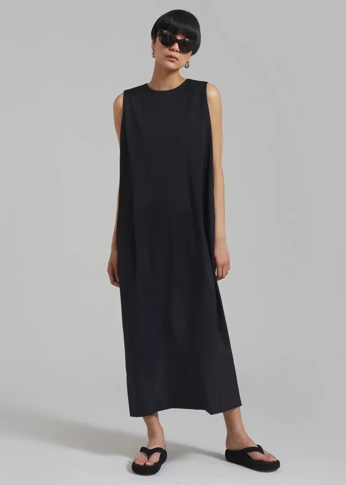 Women Eryn Sleeveless Pintuck Dress 8211 Black The Frankie Shop Dresses