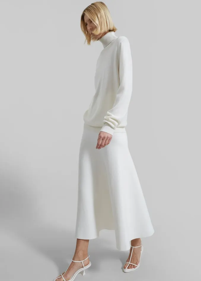 Women Eve Thin Turtleneck Sweater 8211 Ivory The Frankie Shop Knitwear