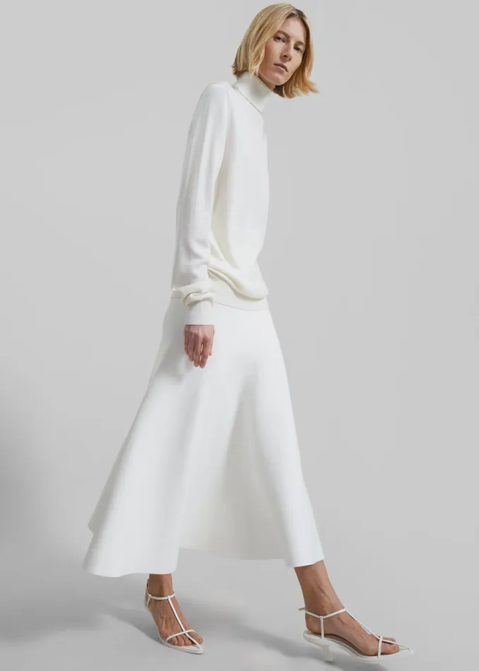 Women Eve Thin Turtleneck Sweater 8211 Ivory The Frankie Shop Knitwear