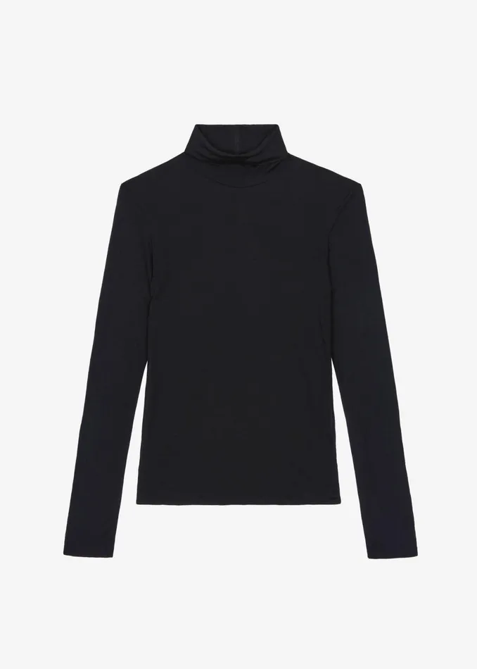 Women Evren Sheer Turtleneck 8211 Black The Frankie Shop Knitwear