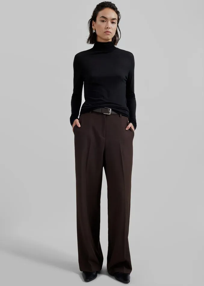 Women Evren Sheer Turtleneck 8211 Black The Frankie Shop Knitwear