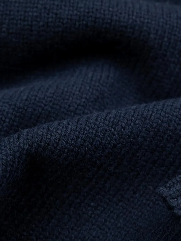 Women Eyre Roll Neck Knit Jumper Navy Finisterre Knitwear