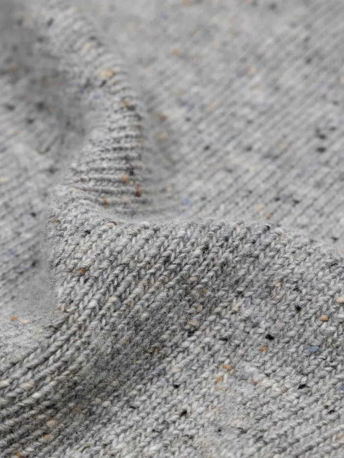 Women Farne Crew Neck Knit Jumper Grey Marl Finisterre Knitwear