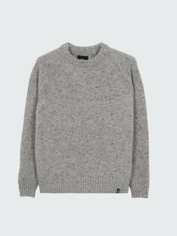 Women Farne Crew Neck Knit Jumper Grey Marl Finisterre Knitwear