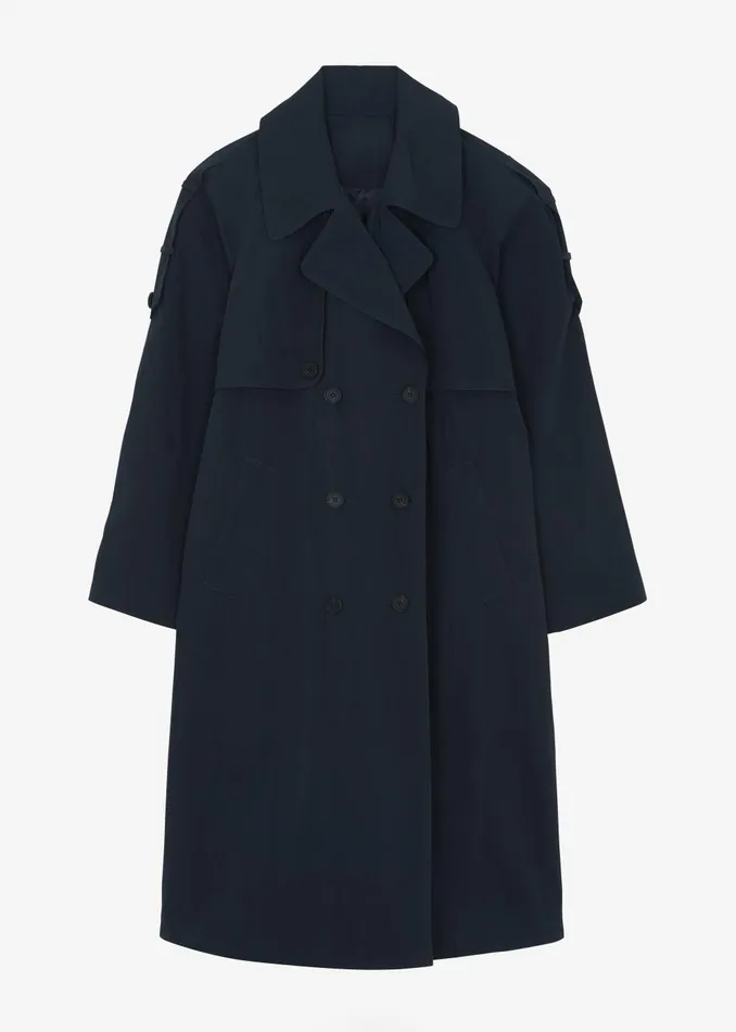 Women Fitz Trench Coat 8211 Navy The Frankie Shop Outerwear