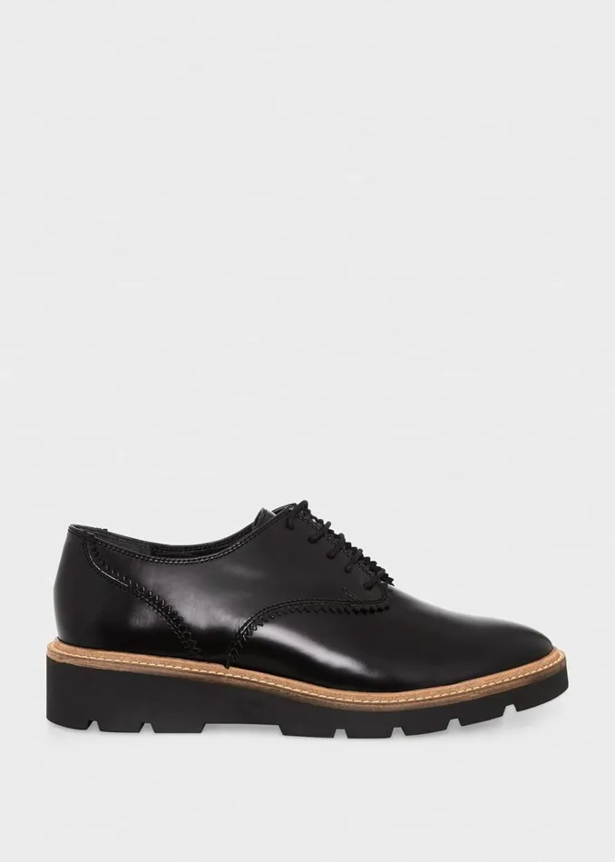 Women Flats Hobbs Chelsey LaceUp Black