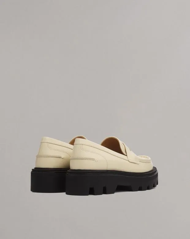Women Flats Rag and Bone Quinn Leather Loafer Greige
