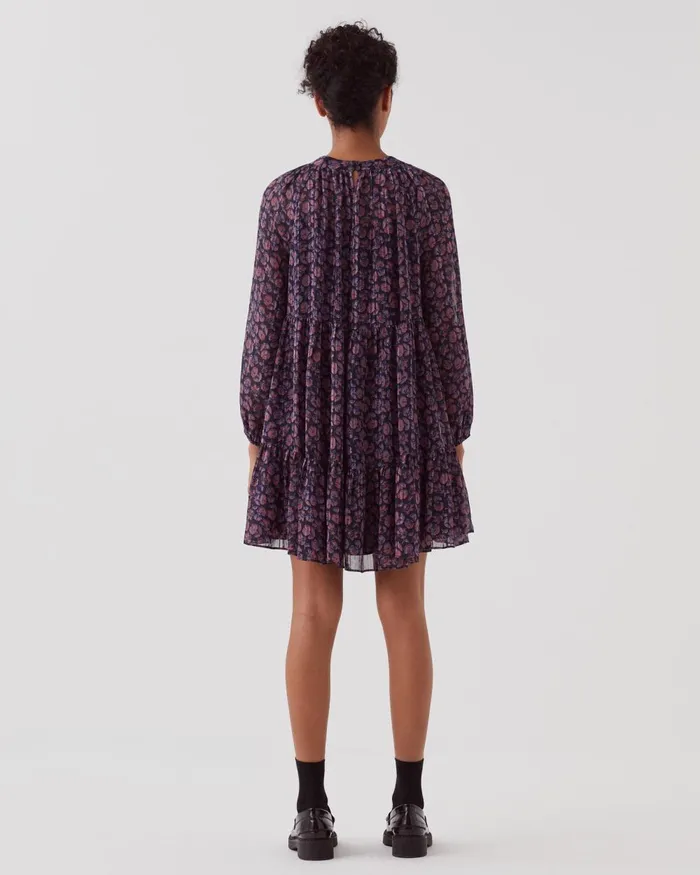 Women Floaty Mini Dress Indienne Navy Comptoir Des Cotonniers Dresses and Jumpsuits