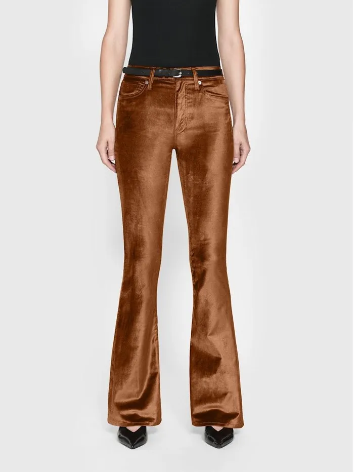 Women FRAME Flare Le High Flare Velvet