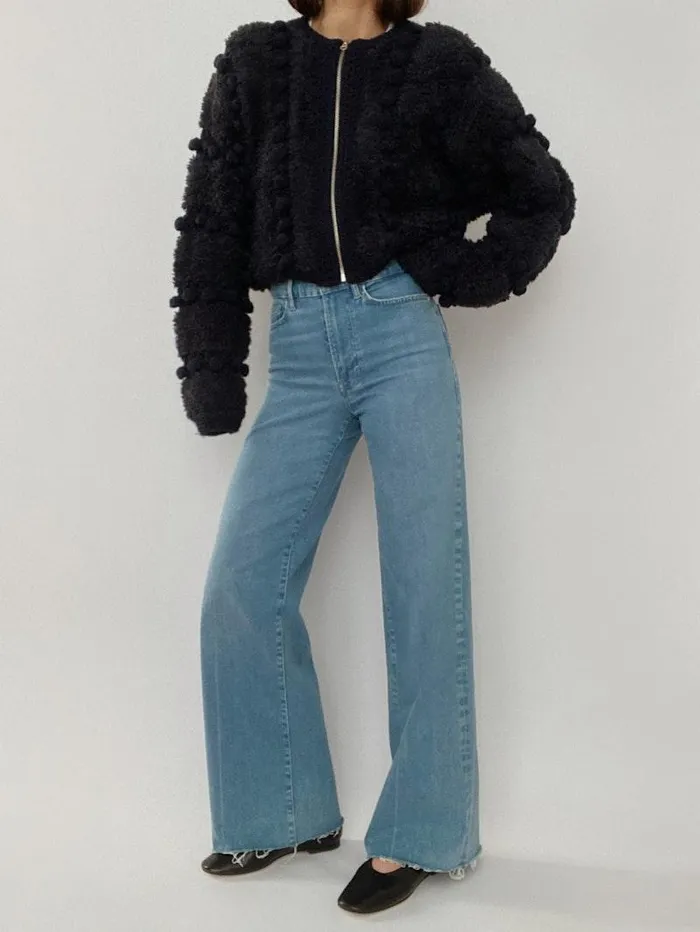 Women FRAME Sweaters Pom Pom Cardi