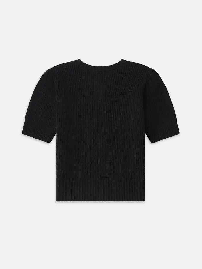 Women FRAME Sweaters Shrunken Short Sleeve Cardi