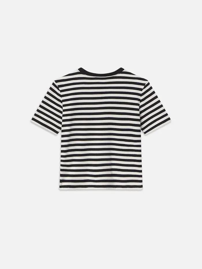 Women FRAME Tanks and Tees Striped Pocket Tee