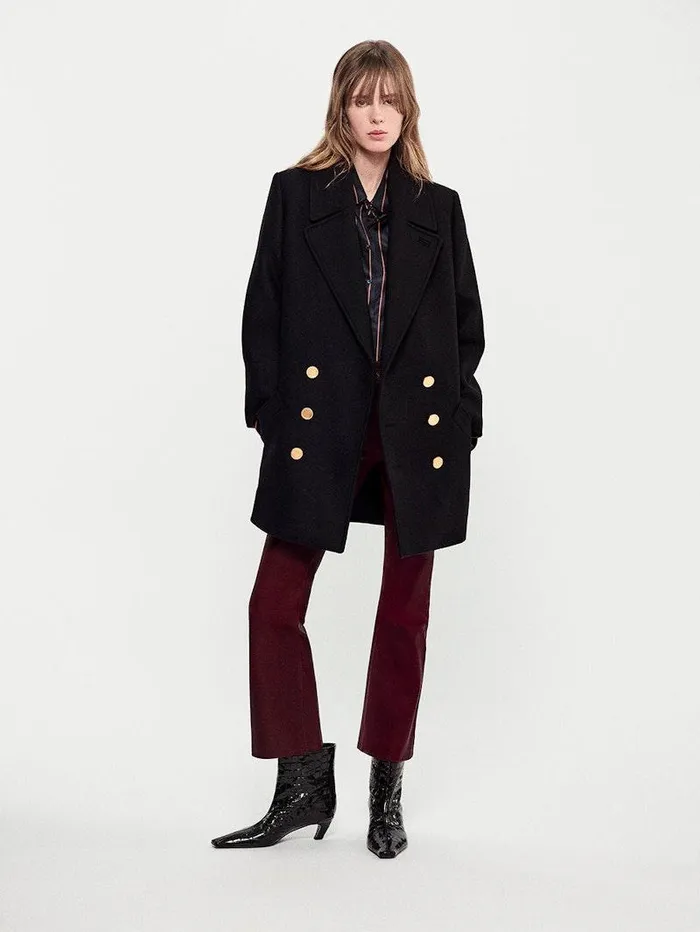 Women FRAME The Alpine Edit Classic Peacoat