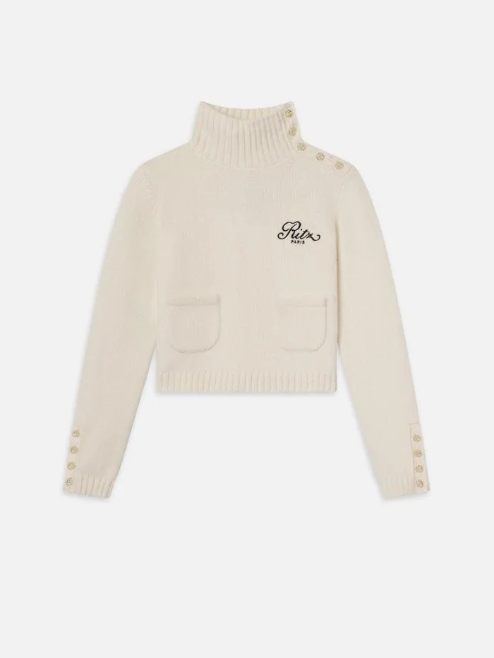 Women FRAME The Alpine Edit Ritz Button Detail Sweater