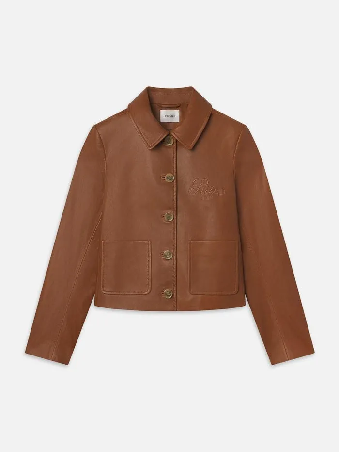Women FRAME The Alpine Edit Ritz Femme Leather Jacket