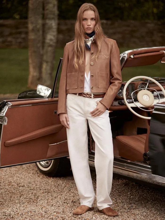 Women FRAME The Alpine Edit Ritz Femme Leather Jacket