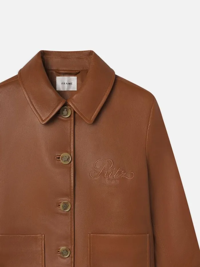 Women FRAME The Alpine Edit Ritz Femme Leather Jacket