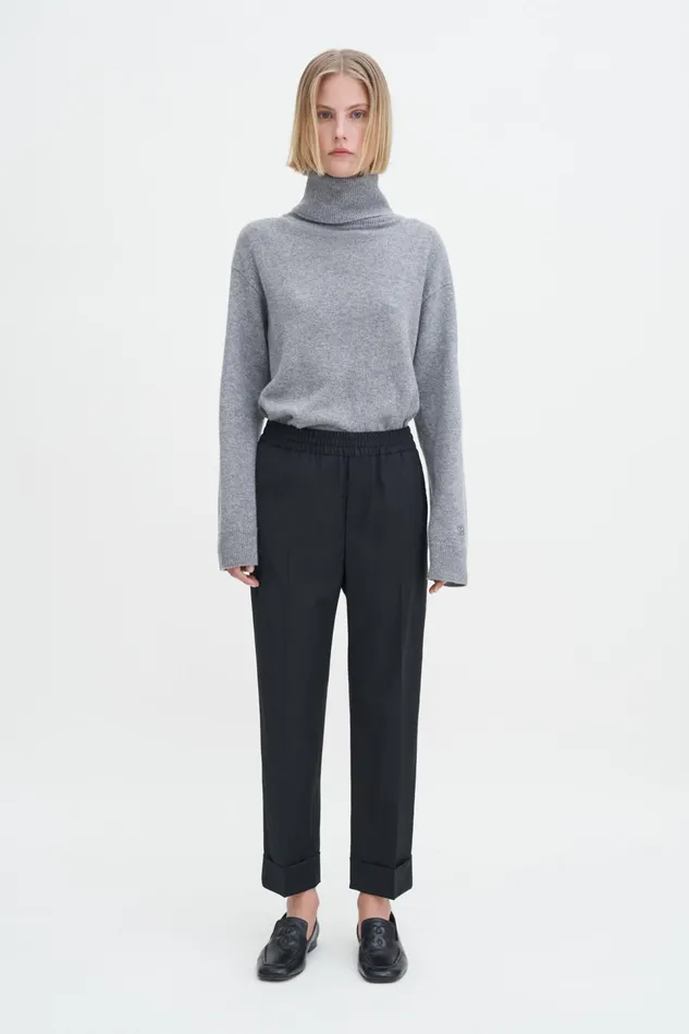 Women Franca Cool Wool Trousers Black Filippa K Trousers