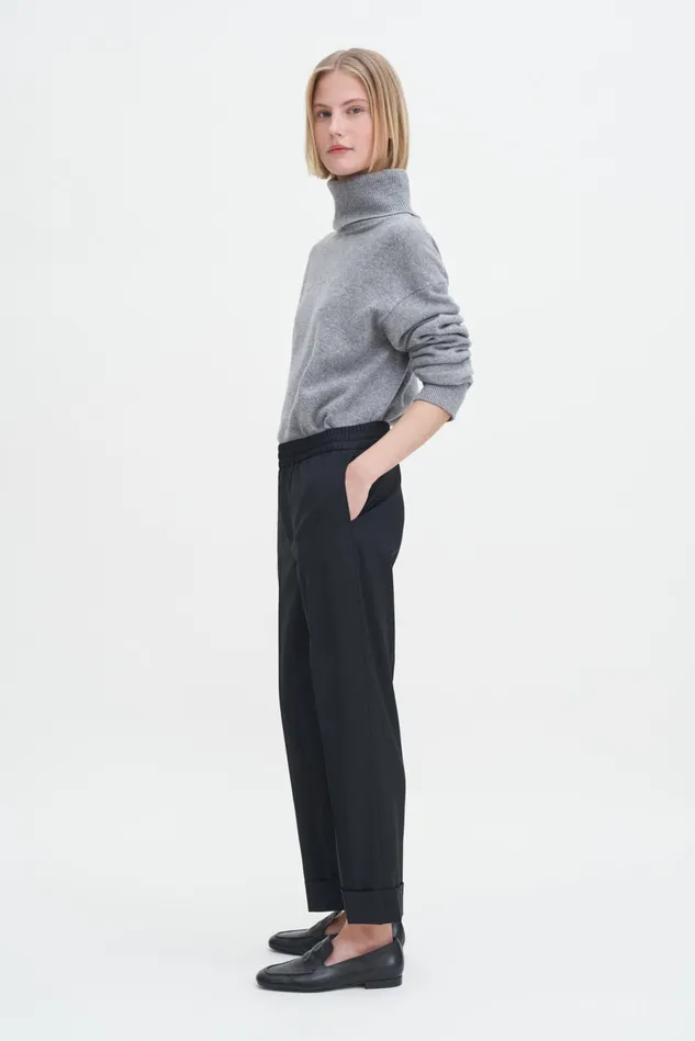 Women Franca Cool Wool Trousers Black Filippa K Trousers