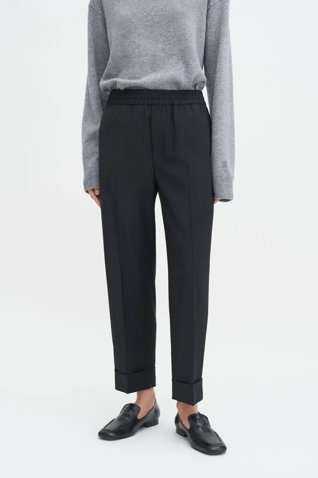 Women Franca Cool Wool Trousers Black Filippa K Trousers