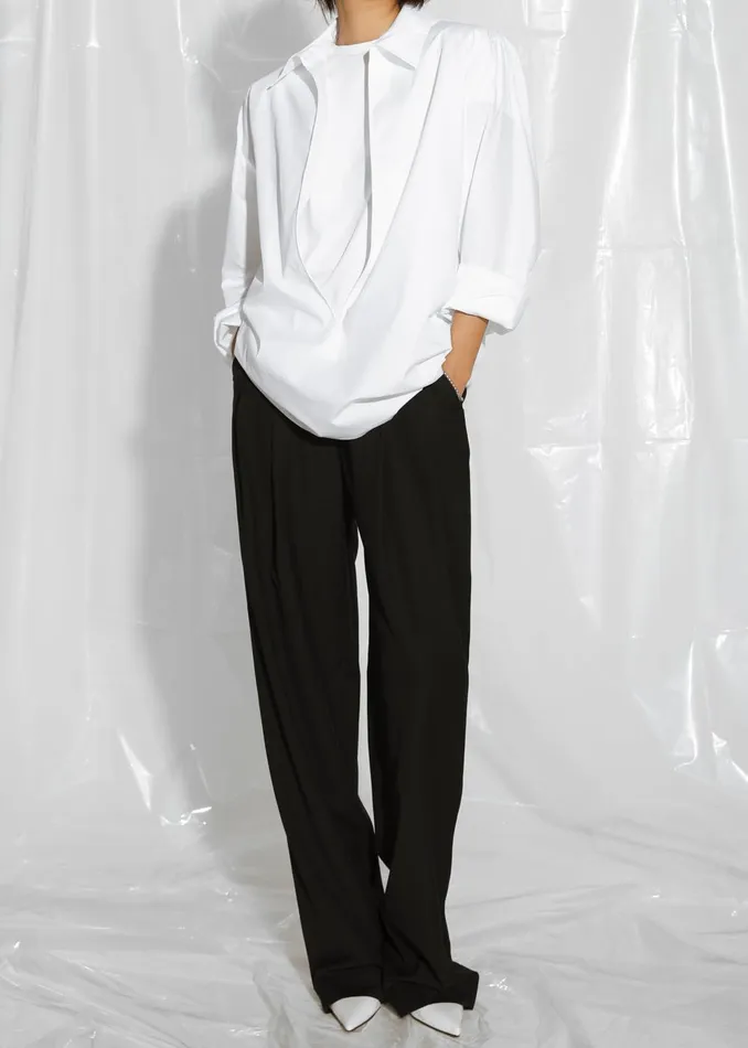 Women Gelso Pleated Trousers 8211 Black The Frankie Shop Bottoms