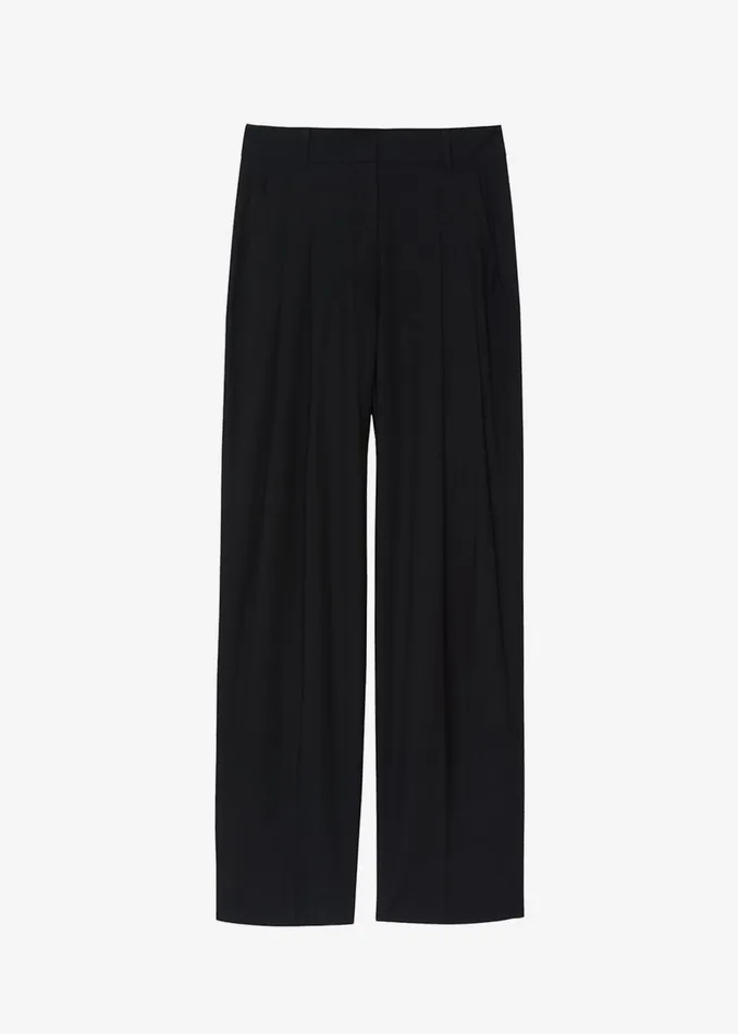 Women Gelso Pleated Trousers 8211 Black The Frankie Shop Bottoms