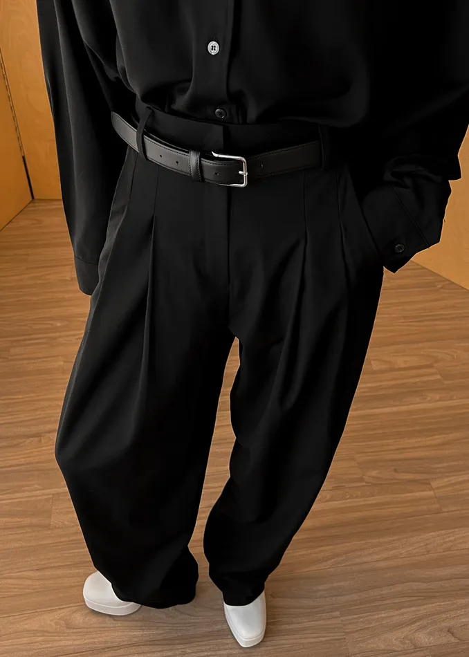 Women Gelso Pleated Trousers 8211 Black The Frankie Shop Bottoms