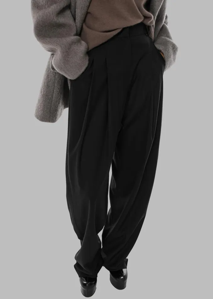 Women Gelso Pleated Trousers 8211 Black The Frankie Shop Bottoms