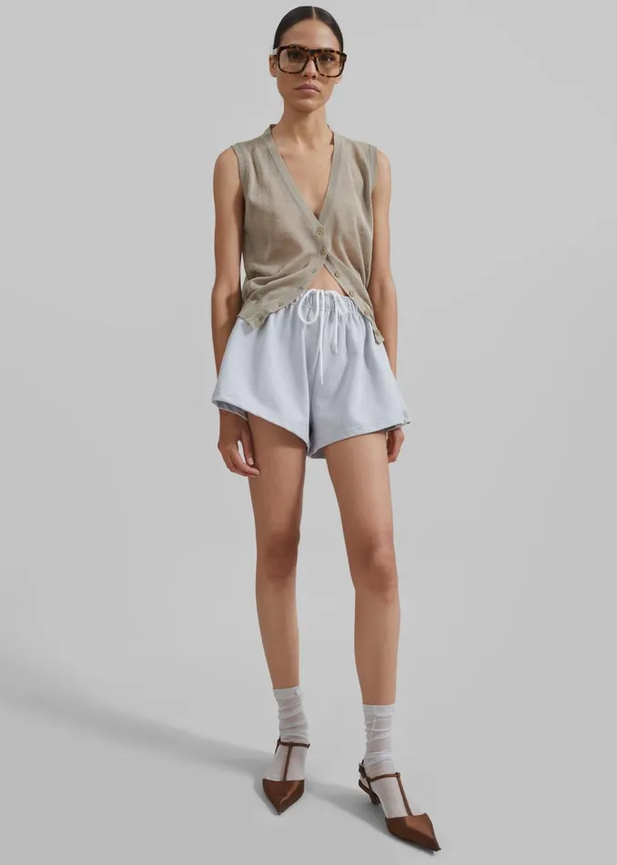 Women Gemma Mini Lounge Shorts 8211 Grey The Frankie Shop Loungewear