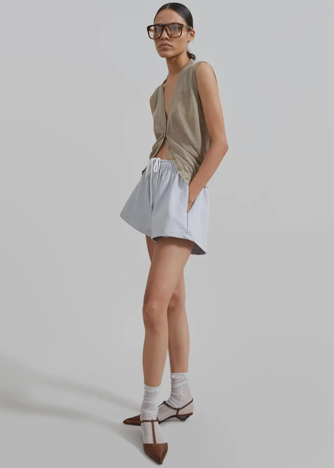 Women Gemma Mini Lounge Shorts 8211 Grey The Frankie Shop Loungewear