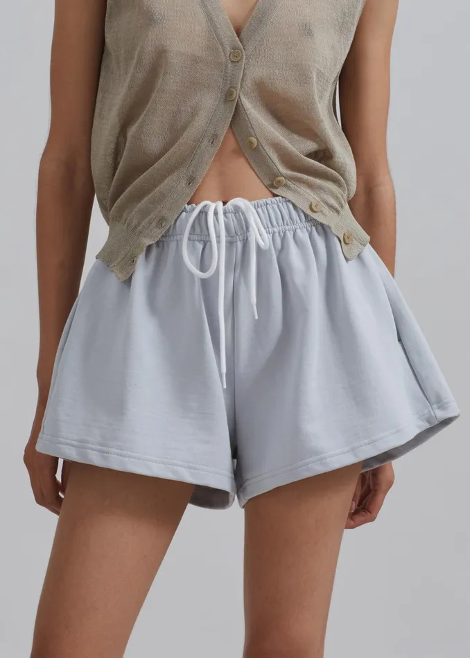Women Gemma Mini Lounge Shorts 8211 Grey The Frankie Shop Loungewear