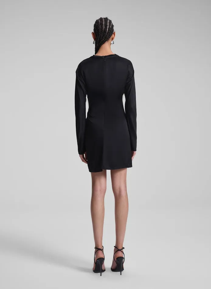 Women Georgia Satin Mini Dress Black ALC Dresses