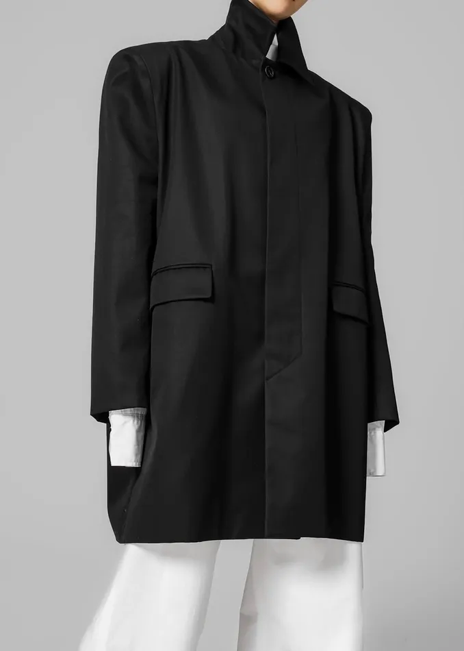 Women Ghent Padded Shoulder Trench 8211 Black The Frankie Shop Outerwear