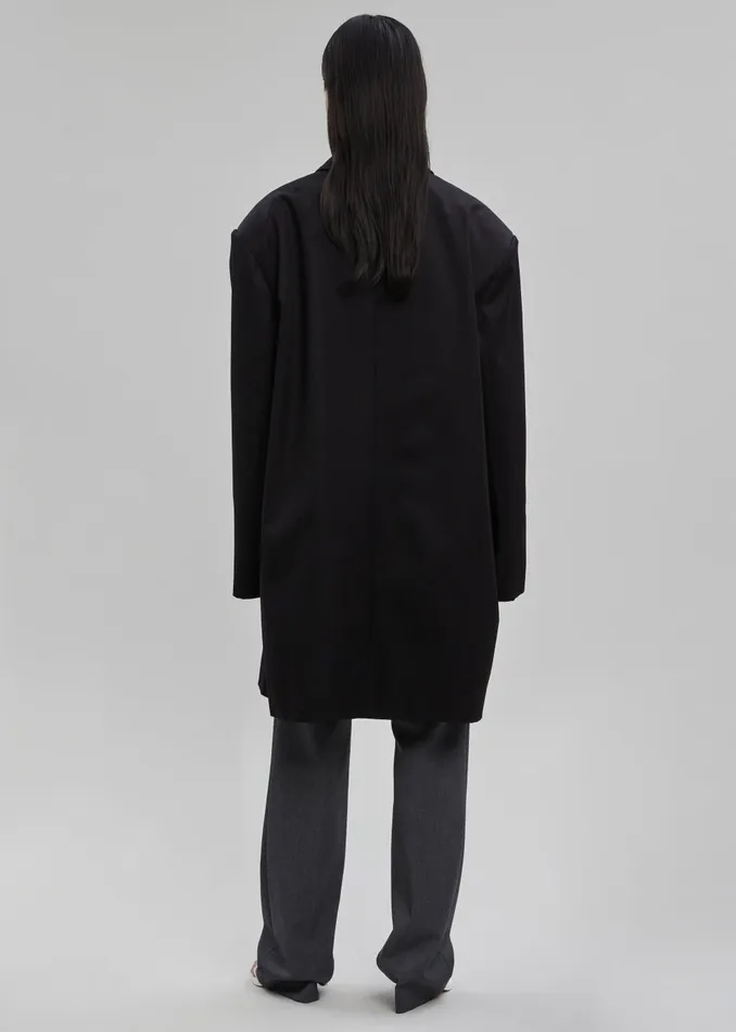 Women Ghent Padded Shoulder Trench 8211 Black The Frankie Shop Outerwear