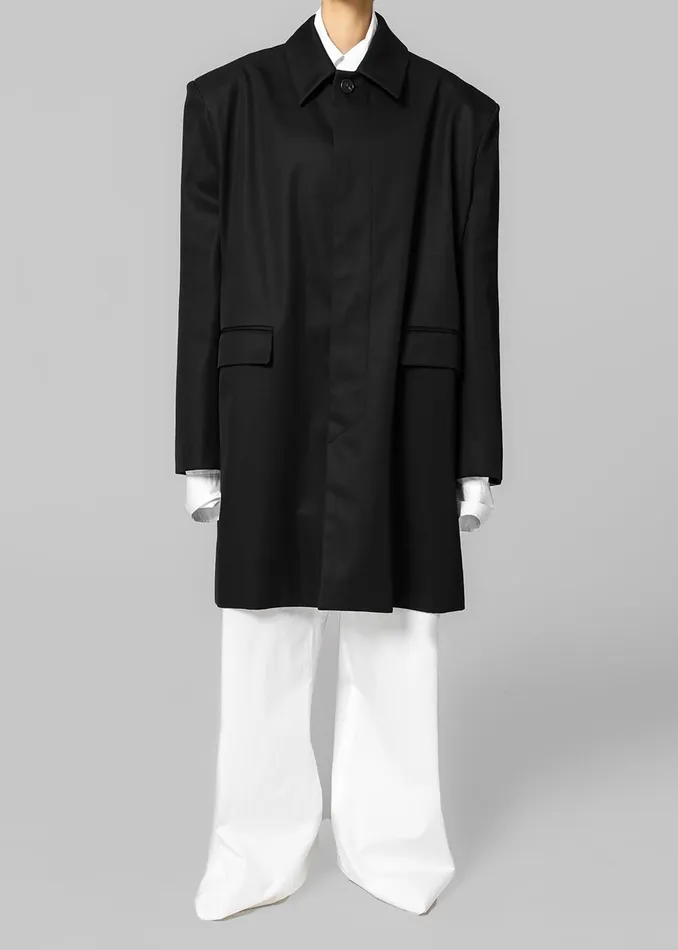 Women Ghent Padded Shoulder Trench 8211 Black The Frankie Shop Outerwear