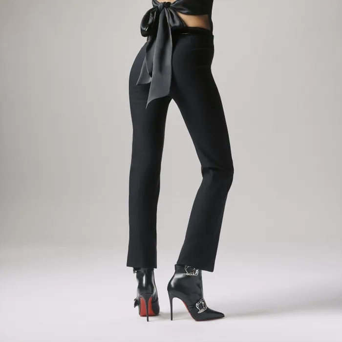 Women Giddylina Booty 100 Mm Low Boots 8211 Calf Leather 8211 Black Christian Louboutin Boots Women Giddylina Booty 100 Mm Low Boots 8211 Calf Leather 8211 Black Christian Louboutin Boots